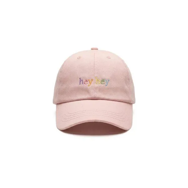 hey hey studios hey hey studios Unisex Cap „Rainbow 2.0“ powder pink aus Bio-Baumwolle, Rosa, – Produktbild 1 von 4