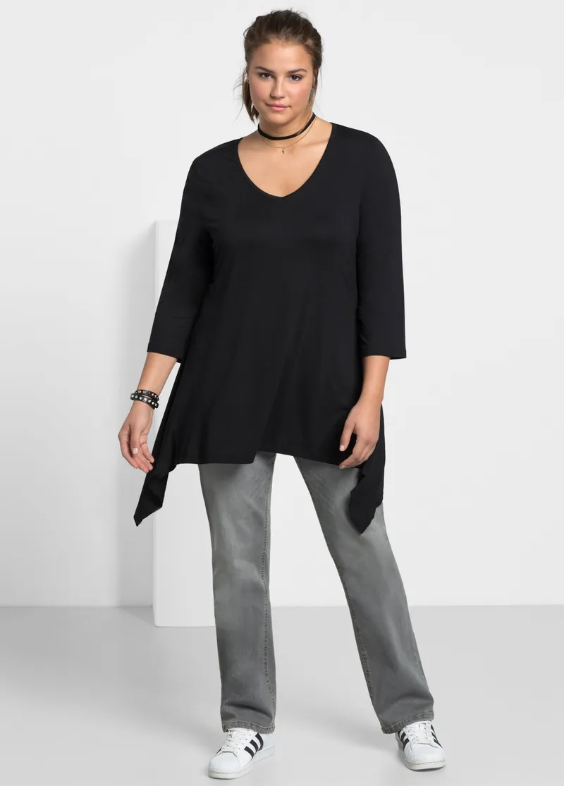 sheego Gerade Jeans grey denim, Grey denim, – Produktbild 2 von 3