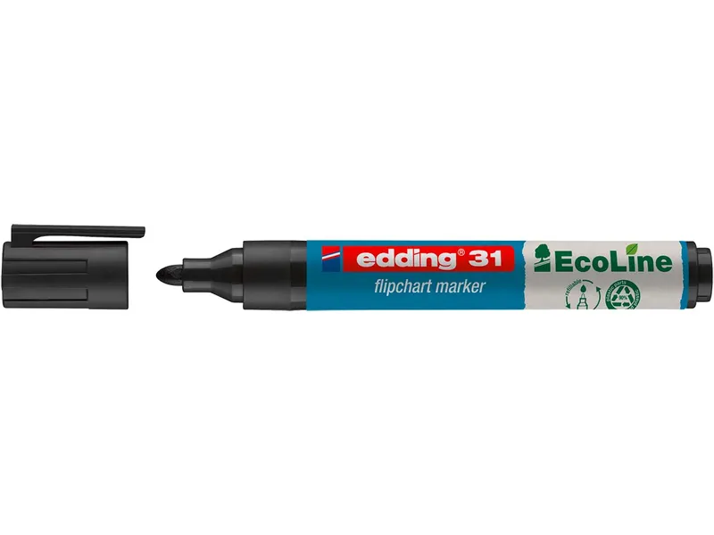 Edding Edding Flipchartmarker "31 EcoLine", Schwarz, – Produktbild 4 von 5