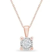 Eppi Eppi Goldener Anhänger mit synthetischem Diamanten Yasu, Rosa, – Produktbild 1 von 1