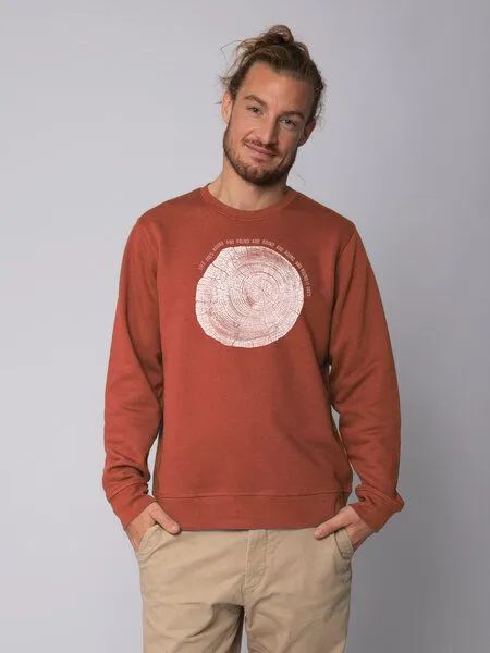 watapparel watapparel Sweatshirt Unisex Baumscheibe, Heritage brown, – Produktbild 2 von 4