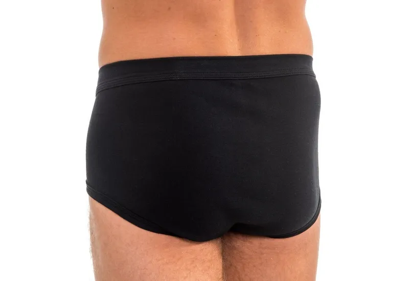 HERMKO Slip Briefs mit Eingriff,Bio-Baumwolle, breiter Weichbund, körpernah, große Größen, Schwarz, – Produktbild 2 von 5
