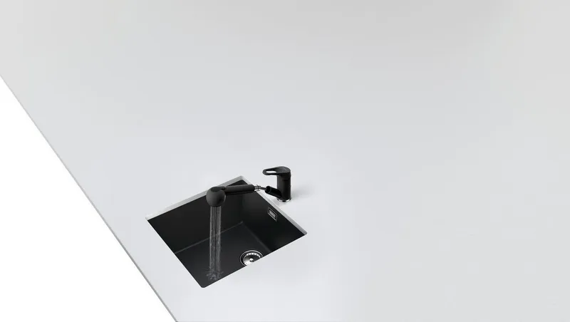 Schock Küchenarmatur Armatur Cosmos SB ausziehbarer Auslauf, Strahl-Brausefunktion, Schwarz, – Produktbild 2 von 5