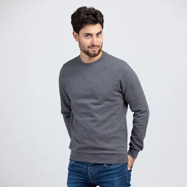 Lexi&Bö Lexi&Bö Herren Sweater, Mid grey melange (grau), – Produktbild 2 von 4