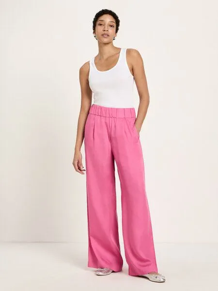 LANIUS LANIUS Hose mit weitem Bein aus TENCEL, Bright orchid, – Produktbild 3 von 5