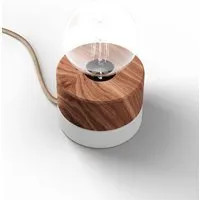 ALMUT von Wildheim ALMUT von Wildheim Tischleuchte Walnuss Holz angesagte Pastelltöne skandinavisches Design, Winterweiß, – Produktbild 1 von 1