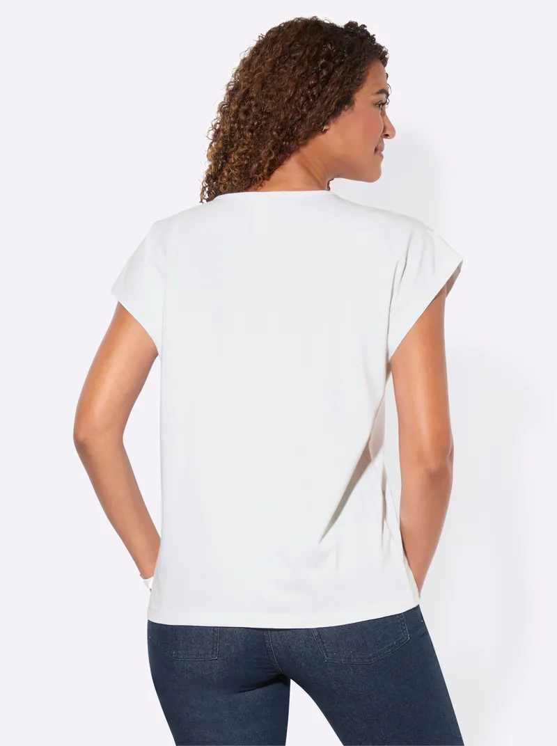 Witt Shirt weiß-marine-bedruckt, Weiß-marine-bedruckt, – Produktbild 1 von 2
