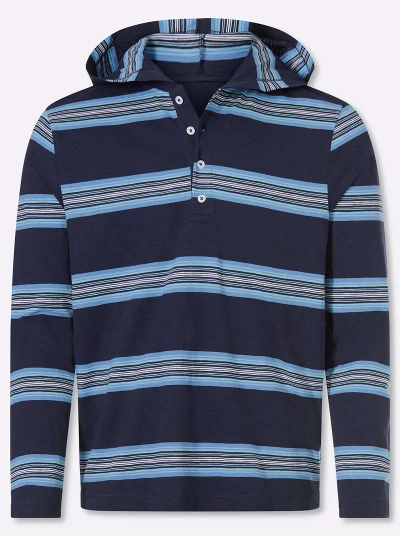 Catamaran Kapuzenshirt marine-gestreift, Marine-gestreift, – Produktbild 1 von 2