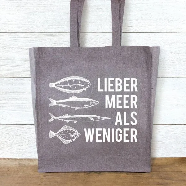 Bow & Hummingbird Bow & Hummingbird Shopper "Lieber Meer als weniger" – Produktbild 1 von 4