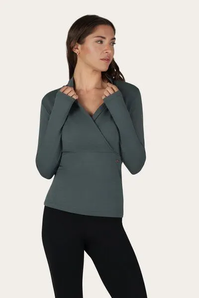 Urban Goddess Urban Goddess Ishtar Yoga Langarmshirt, Pinyon (grau), – Produktbild 1 von 5