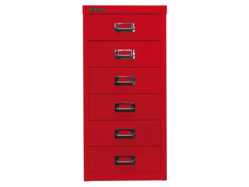 Bisley Bisley Schubladenschrank 6 Schübe, DIN A4 rot – Produktbild 1 von 1