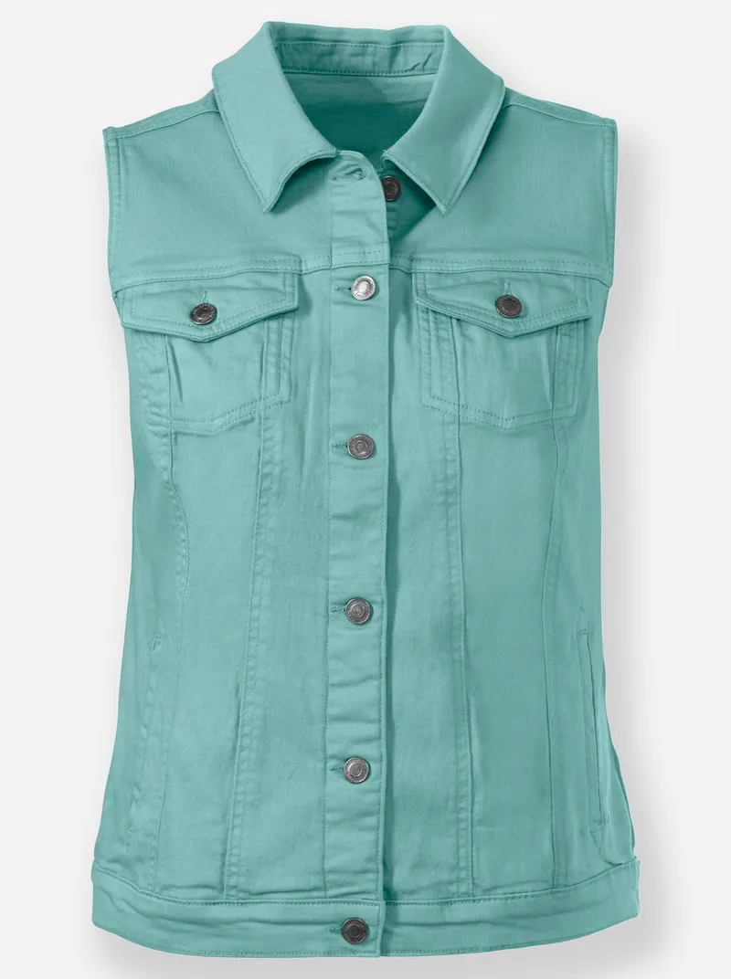 Witt Jeansweste, Salbei, – Produktbild 1 von 2