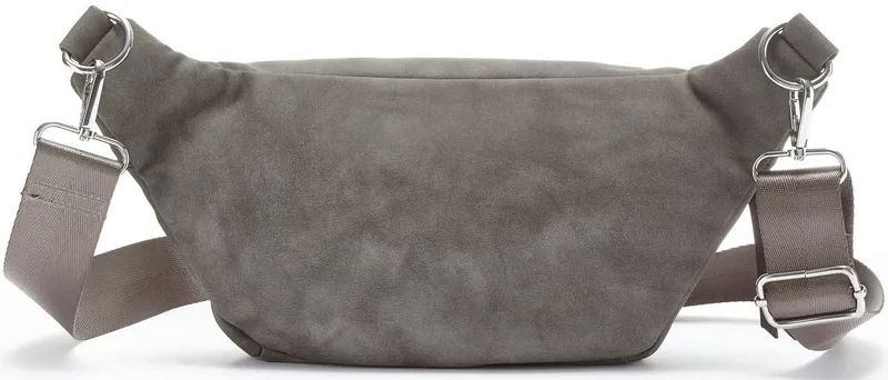 Vivance by Lascana Bauchtasche Umhängetasche, Hüfttasche, Crossbody Bag, Gürteltasche, Handtasche Damen zum Umhängen mit austauschbarem Schulterriemen VEGAN, Grau, – Produktbild 3 von 5