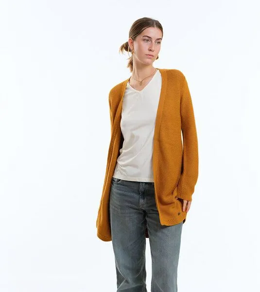 Gary Mash GARY MASH Long-Cardigan Alamo aus Biobaumwolle, Senfgelb, – Produktbild 3 von 4