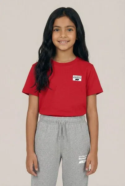 THE FACE OF ELEMENTS The Face of Elements Playful Peak Relaxed Fit Kids Sweatpant aus 100% Bio-Baumwolle, Heather grey (grau), – Produktbild 3 von 4