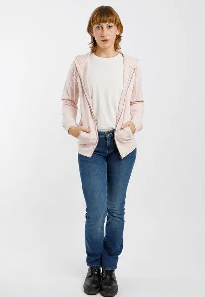 TORLAND TORLAND Damen Zip-Hoodie ZITA, Rosa (soft rose), – Produktbild 3 von 4