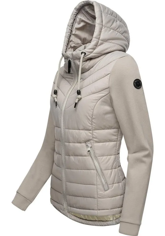 ragwear ragwear Outdoorjacke Sandrra Steppjacke aus modernem Materialmix mit Kapuze, Braun, – Produktbild 3 von 5