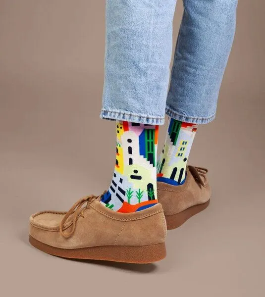 DillySocks DillySocks Socken Coastal Town aus Biobaumwoll-Mix, Mehrfarbig, – Produktbild 4 von 5
