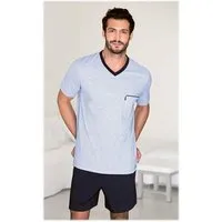 Ammann Ammann Herren Pyjama Schlafanzug kurz aus Bio-Baumwolle – Produktbild 1 von 1