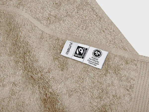 Yumeko Handtücher Terry 50x100 cm "Yumeko" aus Bio-Baumwolle, Warm taupe, – Produktbild 1 von 6