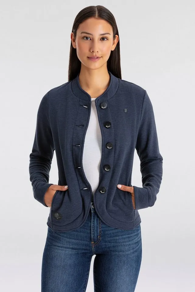 ragwear ragwear Sweatjacke AVALINA O aus bequem weicher Sweat-Qualität, Blau, – Produktbild 3 von 4