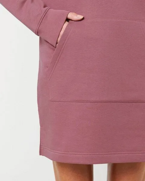 Human Family Human Family Langärmeliges Bio Damen Sweatshirt-Kleid mit Kapuze "Select - HF", Burgund (dunkelrot), – Produktbild 3 von 4