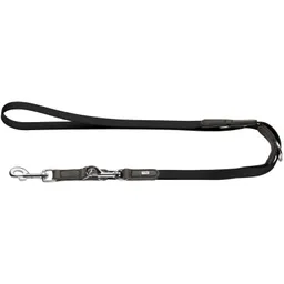 Dog Sport Dog Sport HUNTER verstellbare Hundeführleine wolmar biothane x leder schwarz 1,9 cm – Produktbild 1 von 1