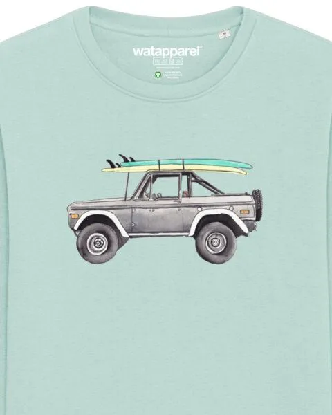 watapparel watapparel Sweatshirt Unisex Surf Pickup, Caribbean blue, – Produktbild 3 von 4
