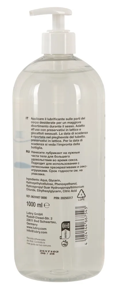 Just Glide Just Glide Gleitgel Toys - für die Verwendung mit Sexspielzeug, Liter-Flasche, Pumpflasche mit 1000ml, 1-tlg., extra dickflüssiges Gleitgel – Produktbild 3 von 4