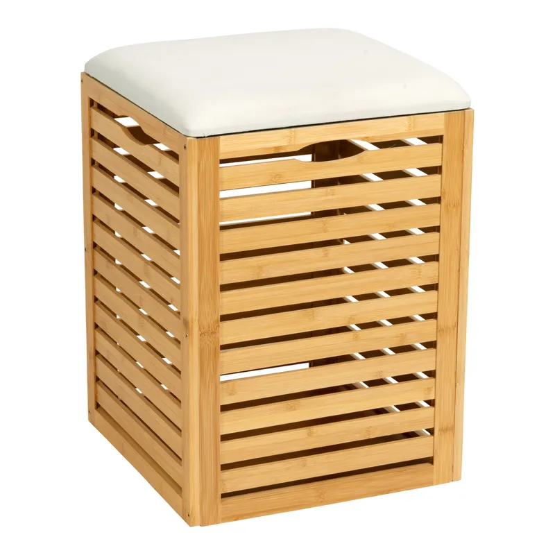 genialo genialo Bambus-Aufbewahrungshocker, Braun, – Produktbild 1 von 4