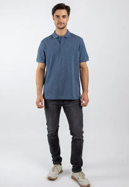 TORLAND TORLAND Herren Poloshirt PREPSTER, Blau (dark heather blue), – Produktbild 3 von 4