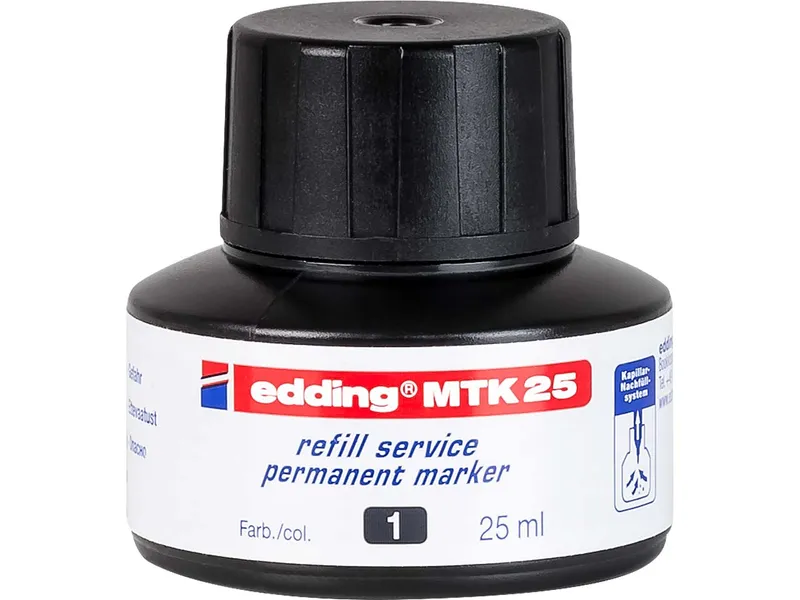 Edding Edding Nachfülltinte "MTK 25" für Permanentmarker, Schwarz, – Produktbild 1 von 1