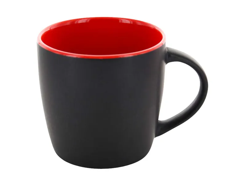 Keramiktasse "ENNIA" mattschwarz/rot – Produktbild 1 von 1
