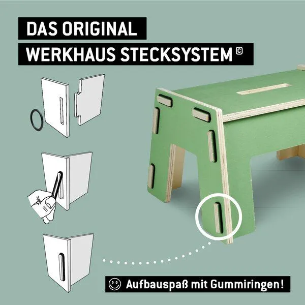 WERKHAUS WERKHAUS Tritthocker Pappel, Pastellgrün, – Produktbild 4 von 5