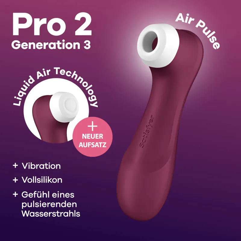 Satisfyer Satisfyer Pro 2 Generation 3, 16,5 cm, Bordeaux, – Produktbild 1 von 1