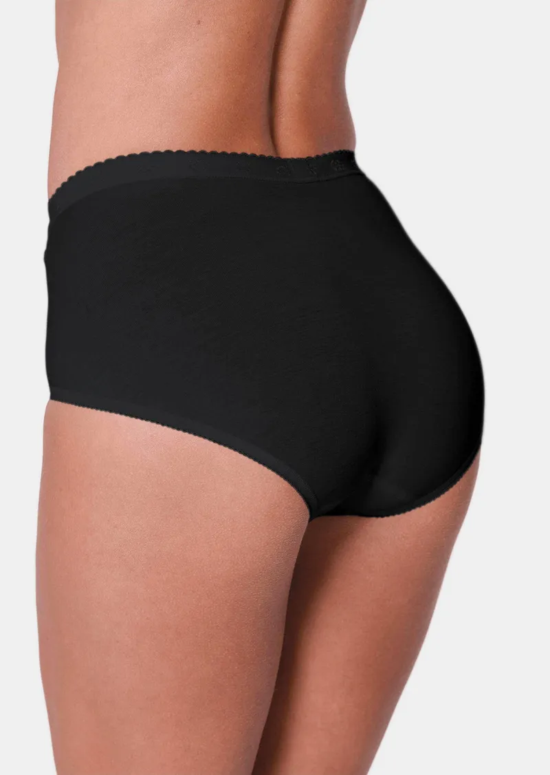 Sloggi 4er-Pack Taillenslip mit Spitzeneinsatz - schwarz - Gr. 38 von Goldner Fashion, Schwarz, – Produktbild 2 von 3