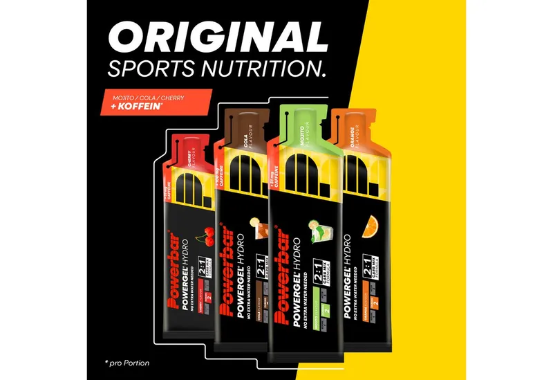 PowerBar PowerBar PowerGel Hydro Orange High Carb Energie Gel Natrium 24x 67 ml Gel, Packung à 24 St., 1.608 ml – Produktbild 3 von 6