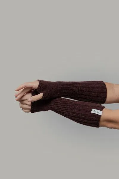 Rifò - Circular Fashion Made in Italy Rifò - Circular Fashion Made in Italy Recycelte Kaschmir-Pulswärmer – Tamara, Braun, – Produktbild 1 von 1