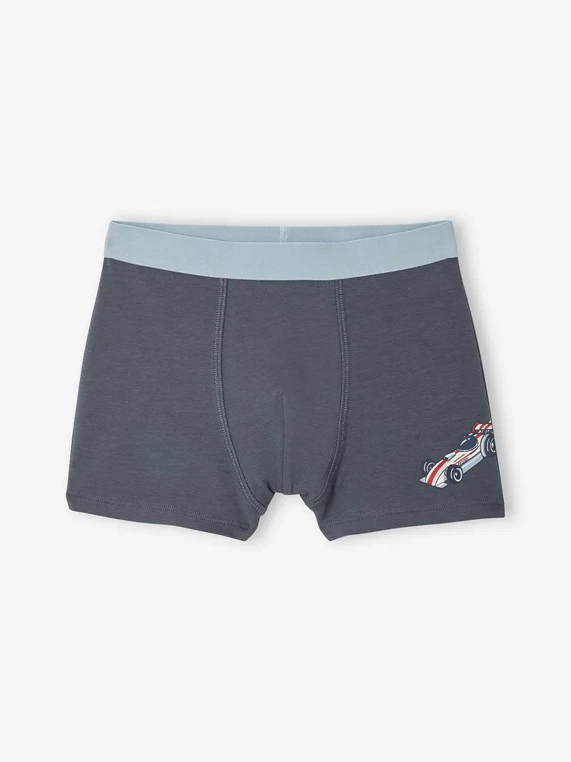Vertbaudet 5er-Pack Boxershorts mit F1-Auto-Motiv, Anthrazit, – Produktbild 2 von 3