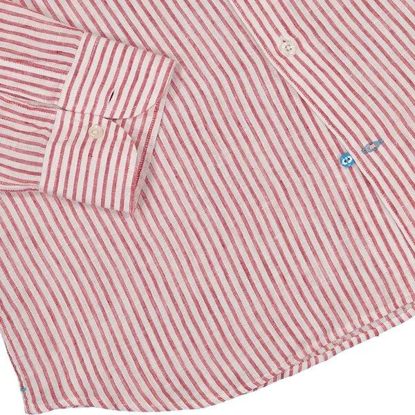 Panareha Panareha CORSICA Gestreiftes Leinen Hemd, Rot, – Produktbild 3 von 3