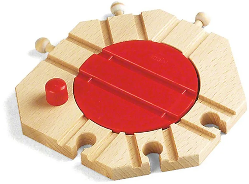 BRIO BRIO Spielzeugeisenbahn-Kreuzung BRIO® WORLD, Mechanische Drehscheibe, Bunt, – Produktbild 3 von 4