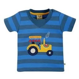 Frugi Frugi T-Shirt Traktor blau gestreift – Produktbild 1 von 1