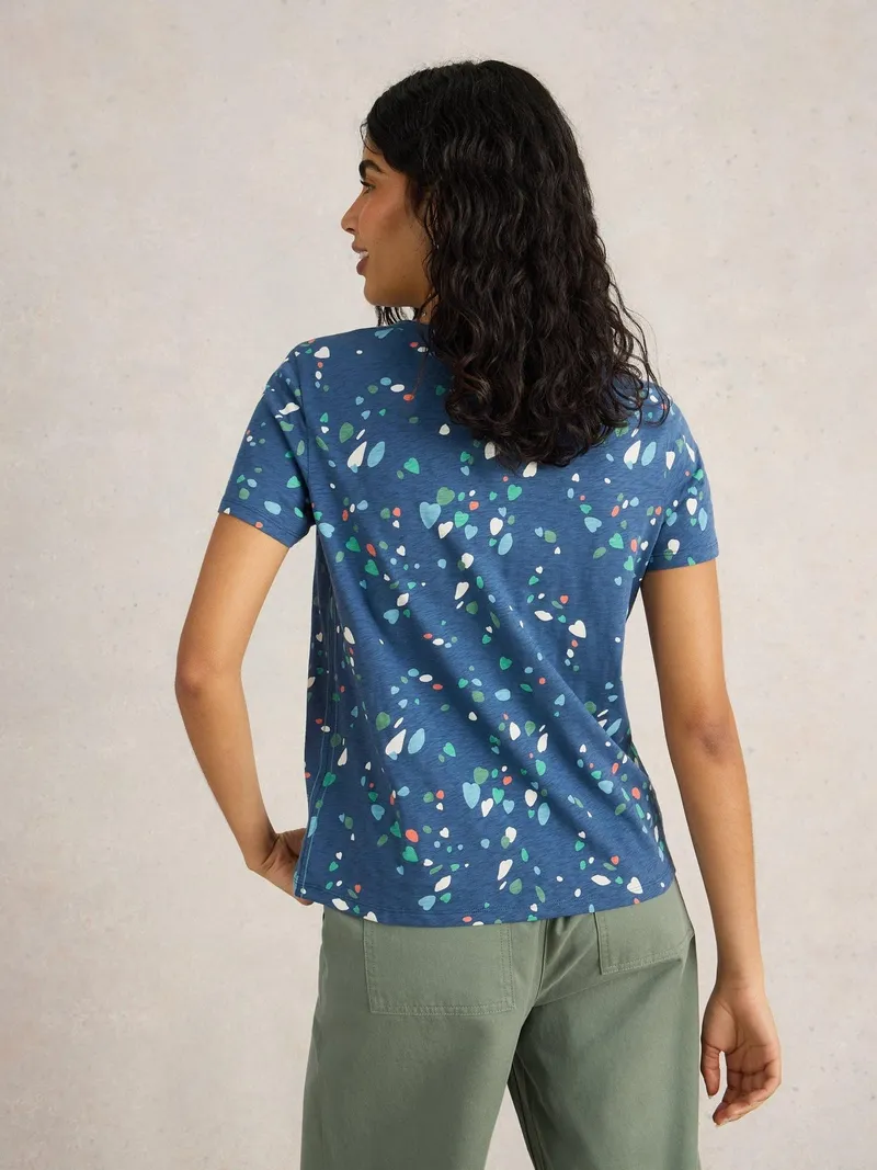 White Stuff T-Shirt Nadia - 34, Blau print, – Produktbild 4 von 4