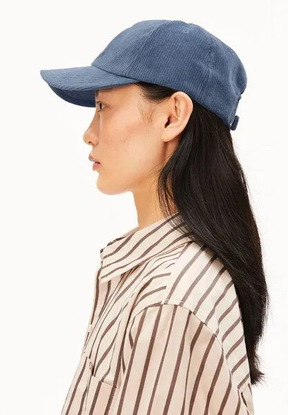 ARMEDANGELS ARMEDANGELS YENAAS CORD Unisex Kappe aus Bio-Baumwoll Mix, Blau (dusty moon), – Produktbild 3 von 4