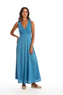 RAVENS VIEW IBIZA RAVENS VIEW IBIZA Damen vegan Kleid Wien Maui Blau – Produktbild 1 von 1