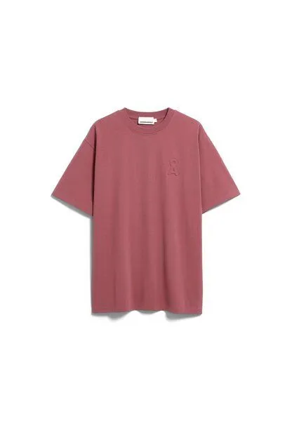 ARMEDANGELS Armedangels Logo Heavy Cotton Herren T-Shirt aus recyceltem Baumwoll-Mix, Velvet ember, – Produktbild 2 von 6