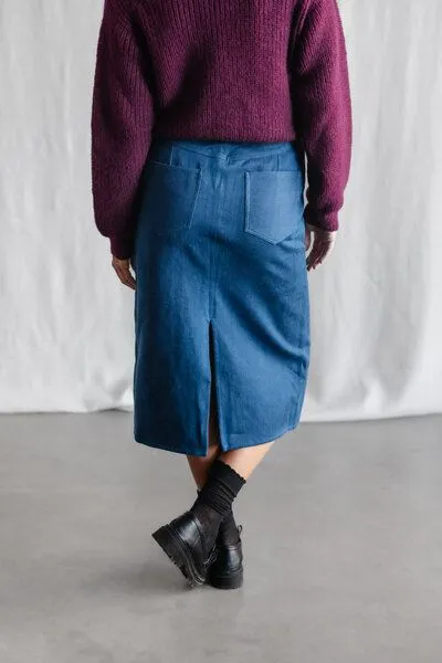 Jyoti - Fair Works Jyoti - Fair Works Bio-Baumwolldenim Rock Aleena, Denim, – Produktbild 3 von 4