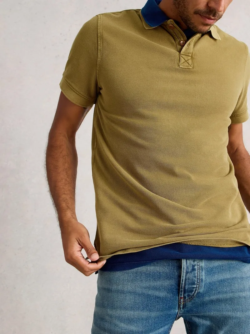 White Stuff Polohemd Utility - L/R, Khakigrün, – Produktbild 3 von 4
