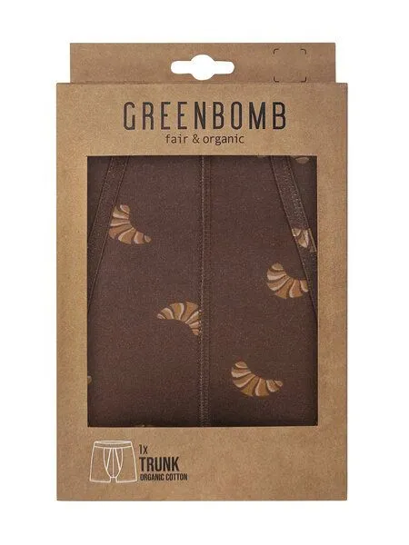 GreenBomb GREENBOMB Crossaint Trunk - Figurbetonte Trunk aus Bio-Baumwoll Mix / hochwertiger Print / GOTS / Fair & Vegan, Weiß (mix), – Produktbild 2 von 2