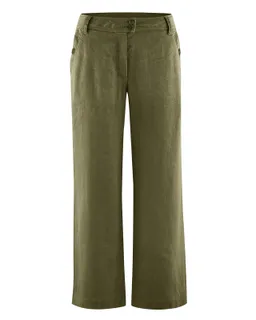 HempAge Hempage Damen vegan Culotte Mit Hoher Taille 7/8 Länge Torfgrün – Produktbild 1 von 1